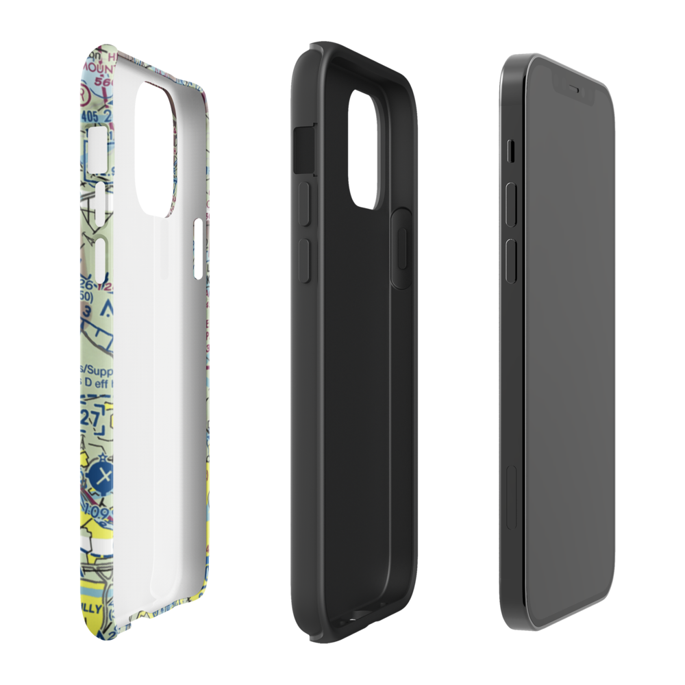 Aerequus Airport (38PA) VFR Sectional  Tough iPhone Case iPhone 12 Pro model shown