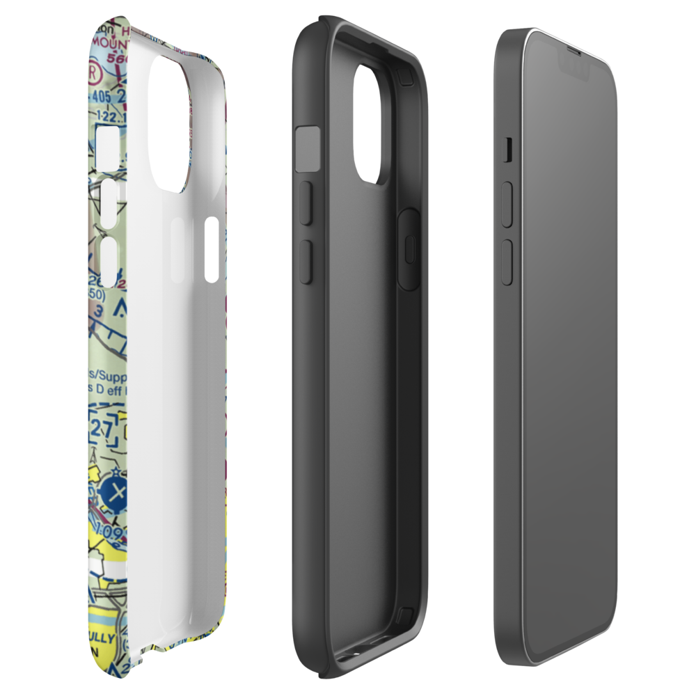 Aerequus Airport (38PA) VFR Sectional  Tough iPhone Case iPhone 14 Plus model shown