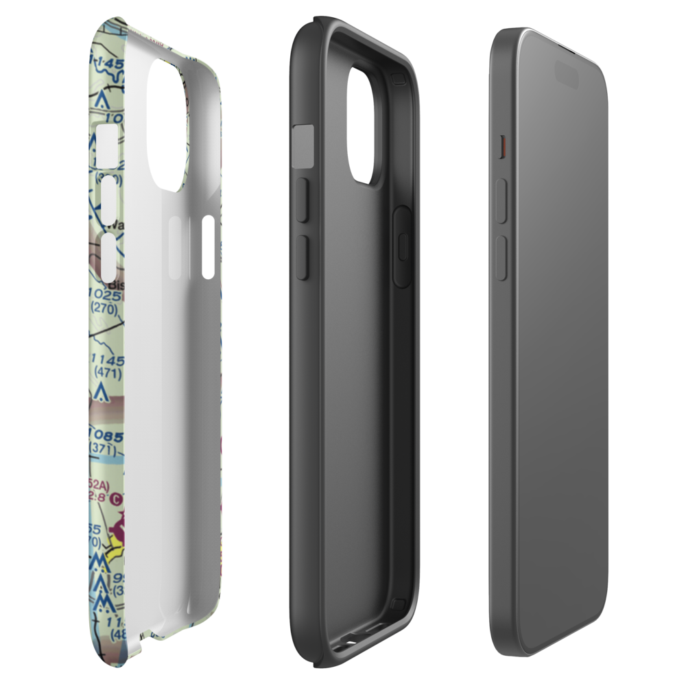 Aerie Airport (1GA9) VFR Sectional  Tough iPhone Case iPhone 15 Plus model shown