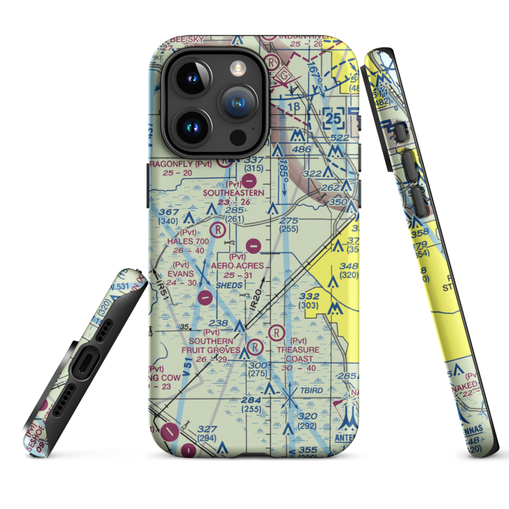 Aero Acres Airport (FD88) VFR Sectional  Tough iPhone Case iPhone 15 Pro Max model shown