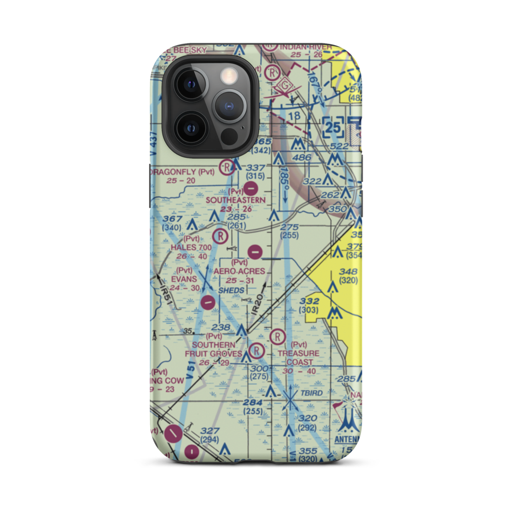 Aero Acres Airport (FD88) VFR Sectional  Tough iPhone Case iPhone 12 Pro Max model shown