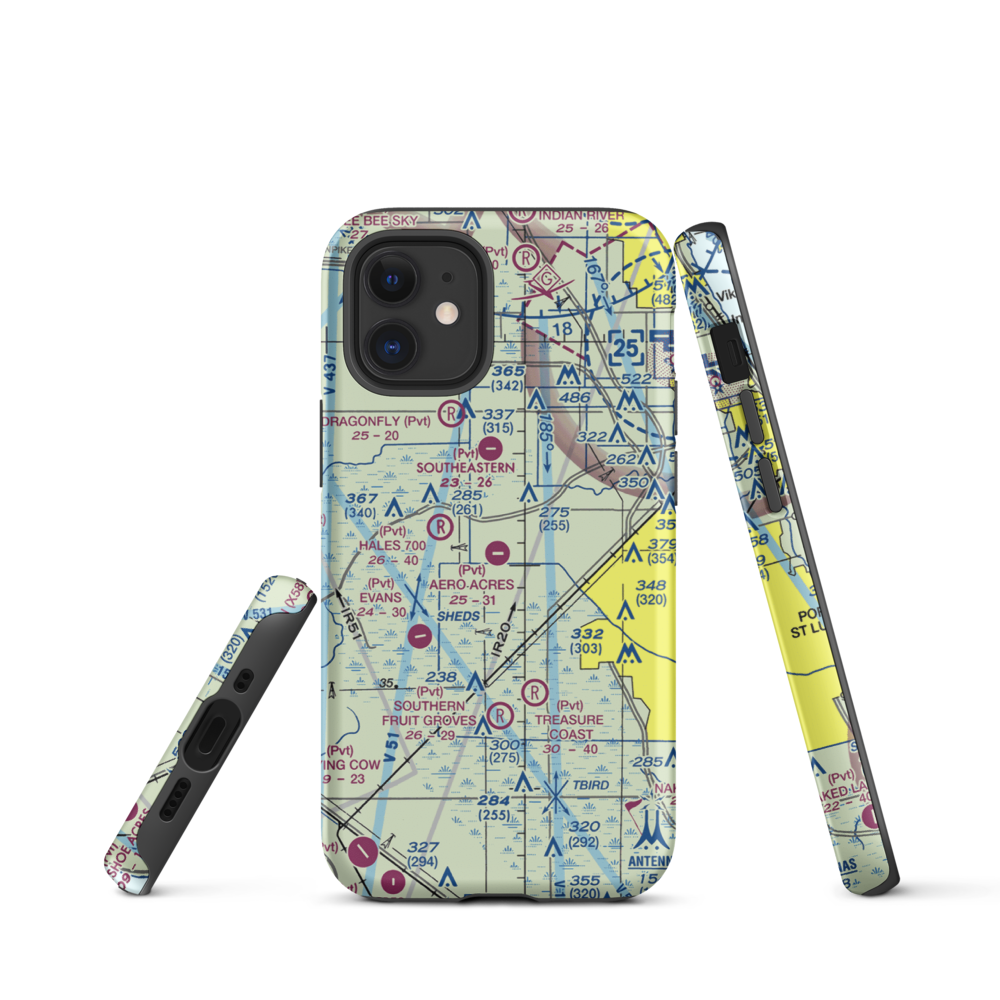 Aero Acres Airport (FD88) VFR Sectional  Tough iPhone Case iPhone 12 mini model shown