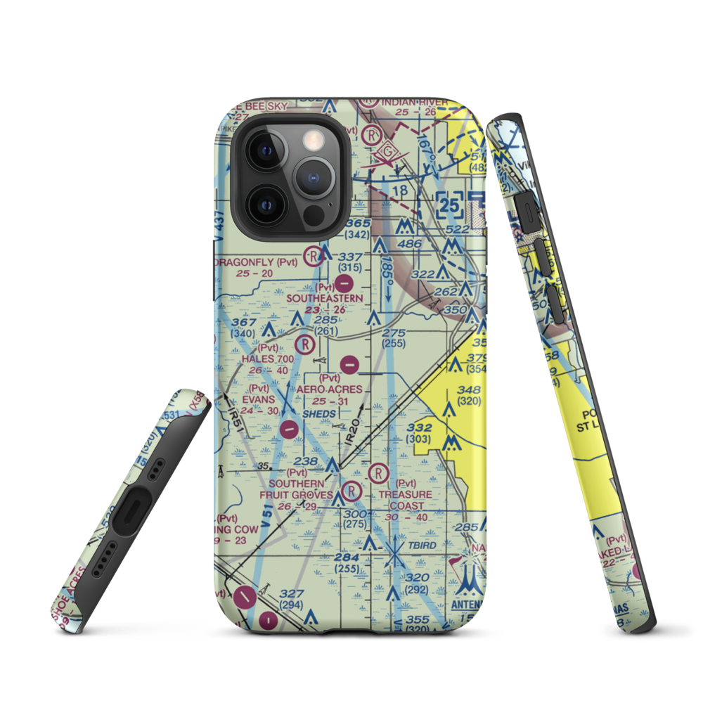Aero Acres Airport (FD88) VFR Sectional  Tough iPhone Case iPhone 12 Pro model shown