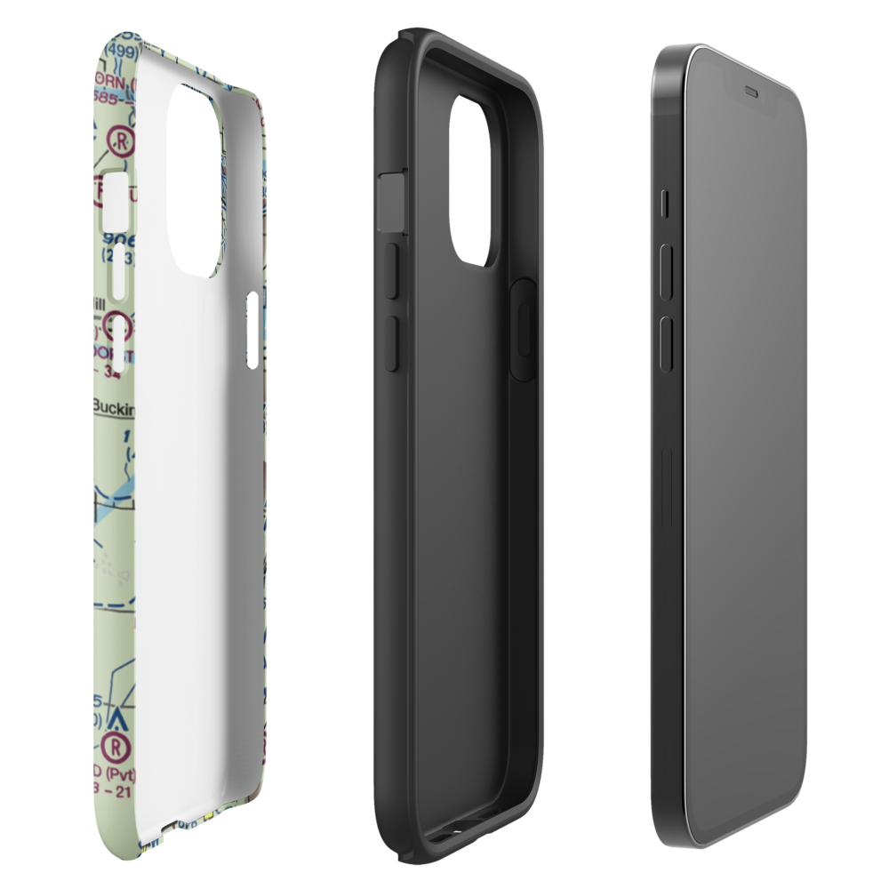 Aero Acres Airport (IL51) VFR Sectional  Tough iPhone Case iPhone 12 Pro Max model shown