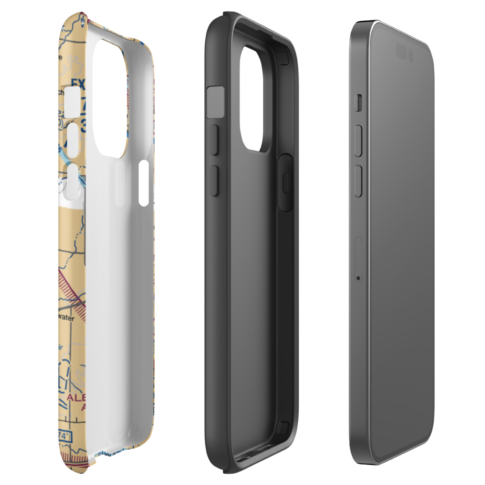 Aero Bear Field (CD23) VFR Sectional  Tough iPhone Case iPhone 14 Pro Max model shown