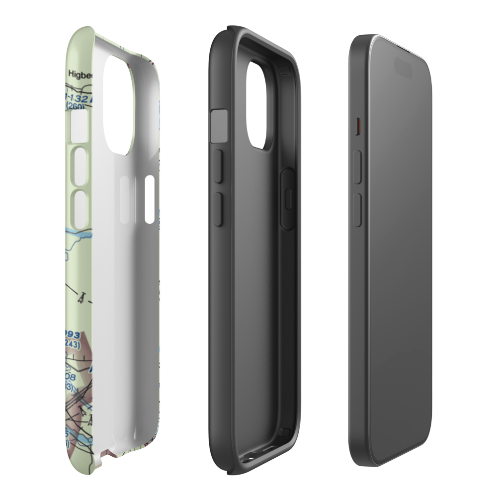 Aero Britton Airport (MU77) VFR Sectional  Tough iPhone Case iPhone 15 model shown