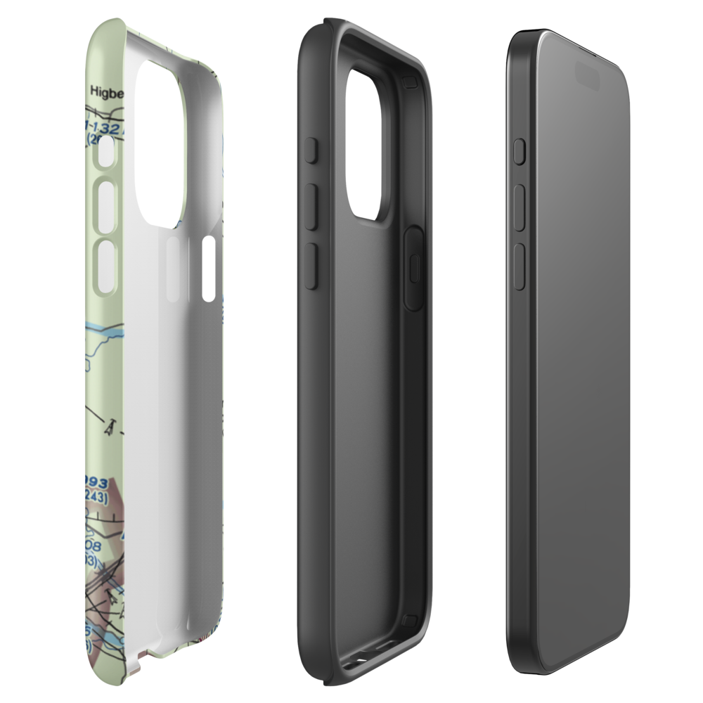 Aero Britton Airport (MU77) VFR Sectional  Tough iPhone Case iPhone 15 Pro Max model shown