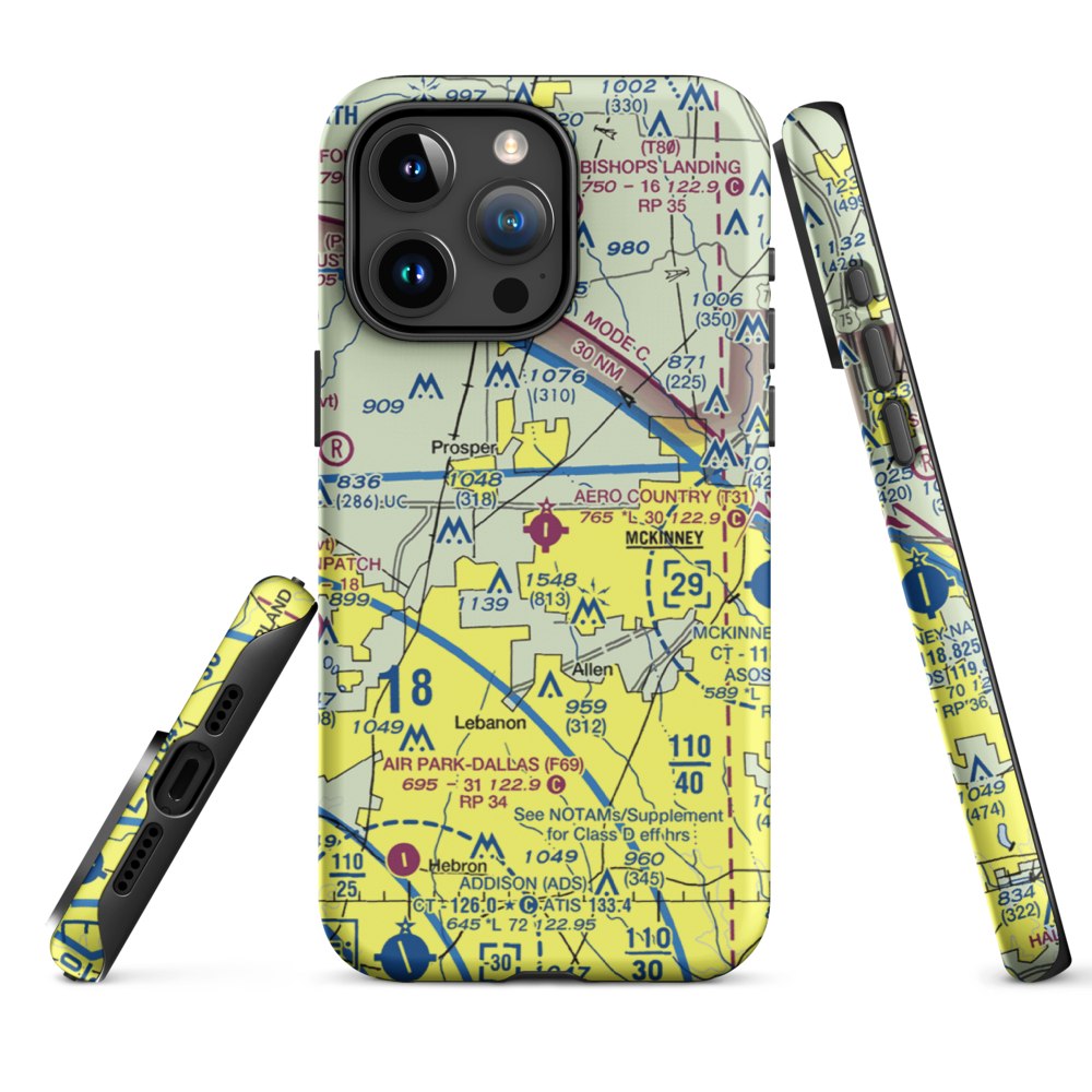 Aero Country Airport (T31) VFR Sectional  Tough iPhone Case iPhone 15 Pro Max model shown