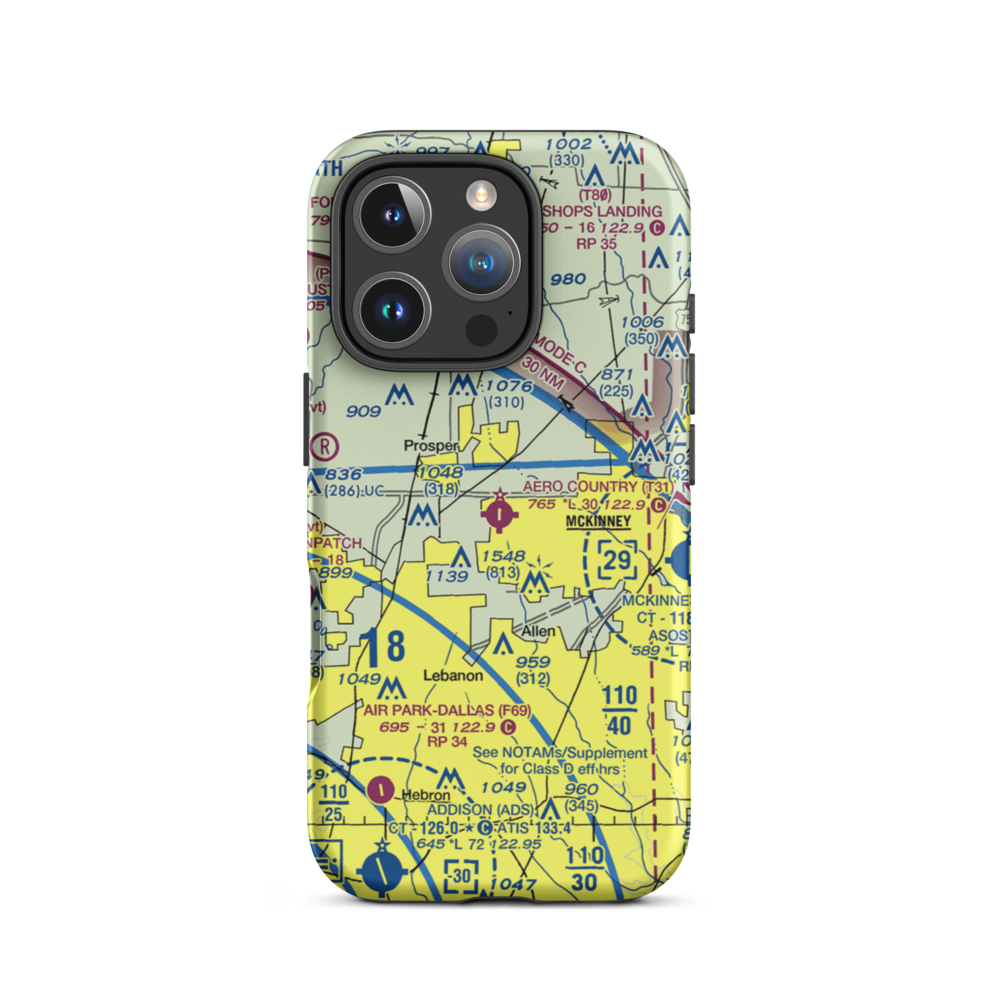 Aero Country Airport (T31) VFR Sectional  Tough iPhone Case iPhone 16 Pro model shown