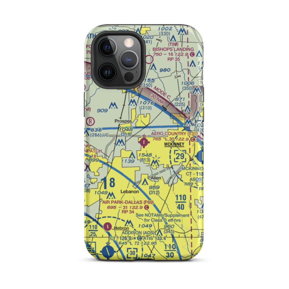 Aero Country Airport (T31) VFR Sectional  Tough iPhone Case iPhone 12 Pro Max model shown