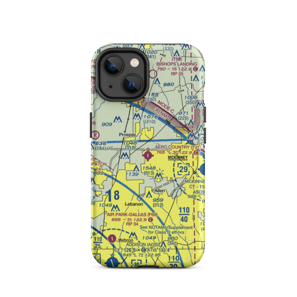 Aero Country Airport (T31) VFR Sectional  Tough iPhone Case iPhone 14 model shown