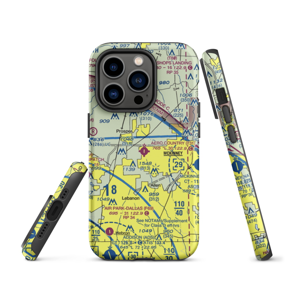 Aero Country Airport (T31) VFR Sectional  Tough iPhone Case iPhone 14 Pro model shown