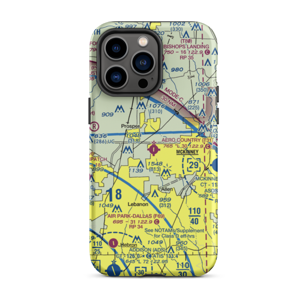 Aero Country Airport (T31) VFR Sectional  Tough iPhone Case iPhone 14 Pro Max model shown