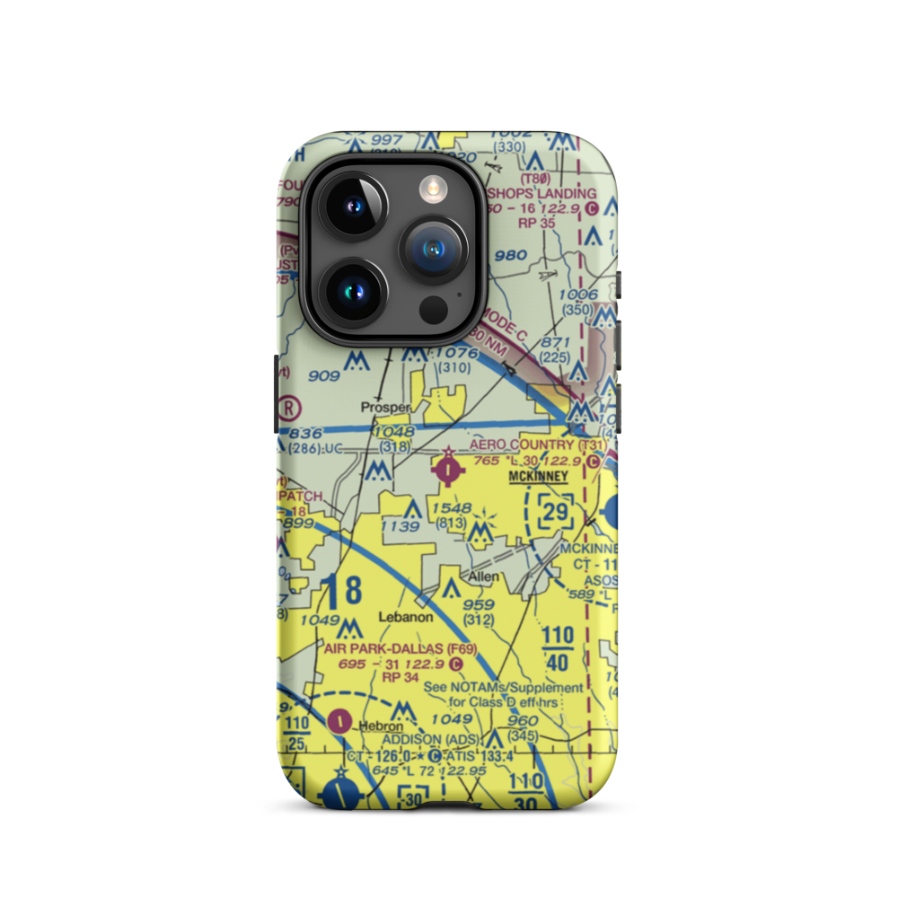 Aero Country Airport (T31) VFR Sectional  Tough iPhone Case iPhone 15 Pro model shown