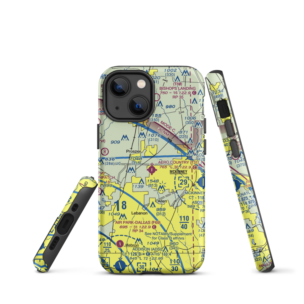 Aero Country Airport (T31) VFR Sectional  Tough iPhone Case iPhone 13 mini model shown