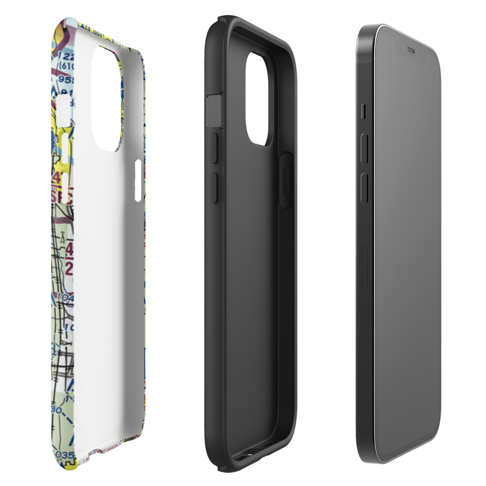 Aero Estates Airport (1WI6) VFR Sectional  Tough iPhone Case iPhone 12 Pro Max model shown