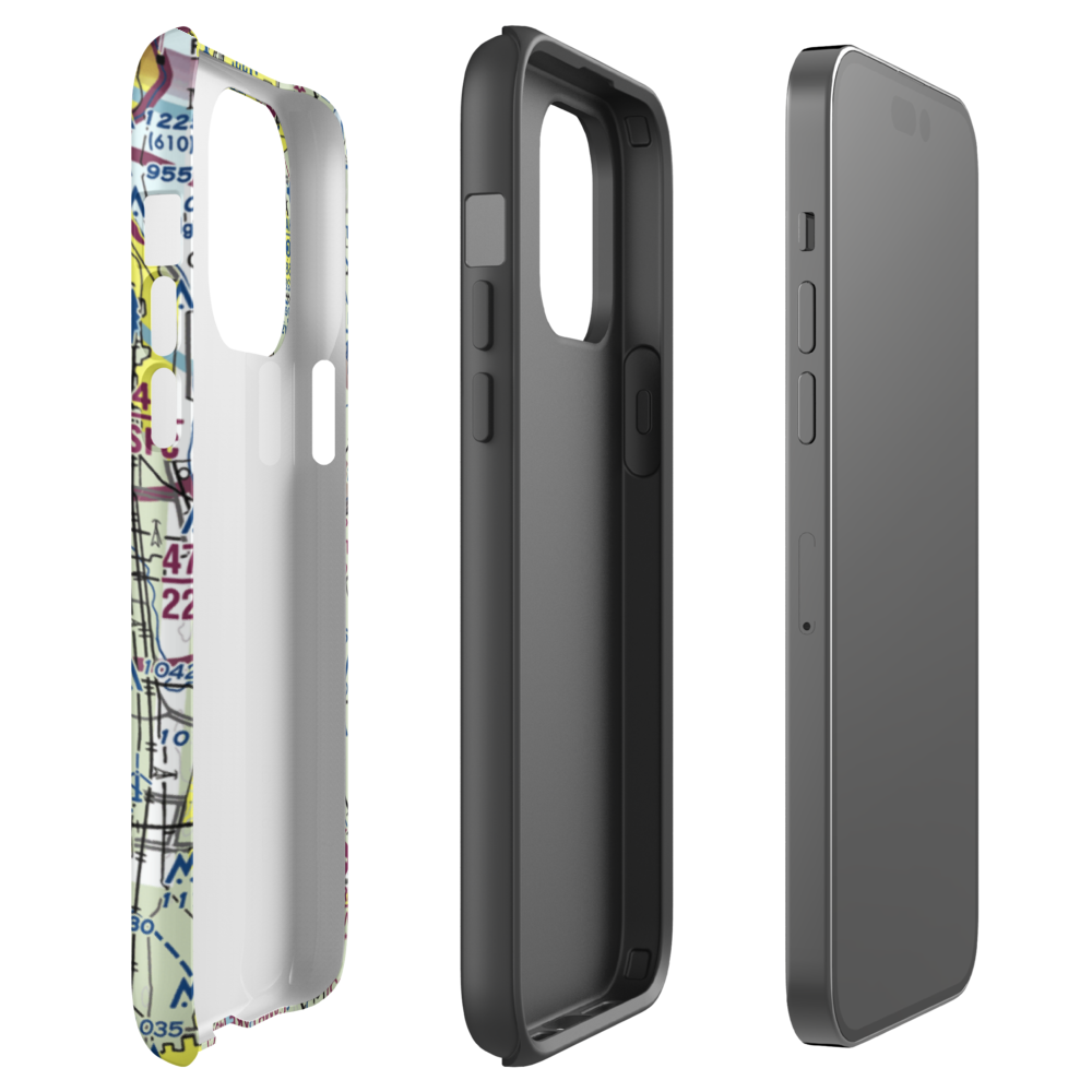 Aero Estates Airport (1WI6) VFR Sectional  Tough iPhone Case iPhone 14 Pro Max model shown