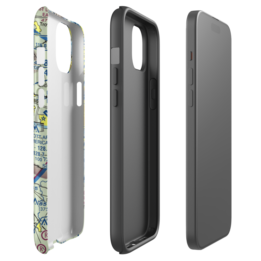 Aero Estates Airport (7IS2) VFR Sectional  Tough iPhone Case iPhone 15 Plus model shown