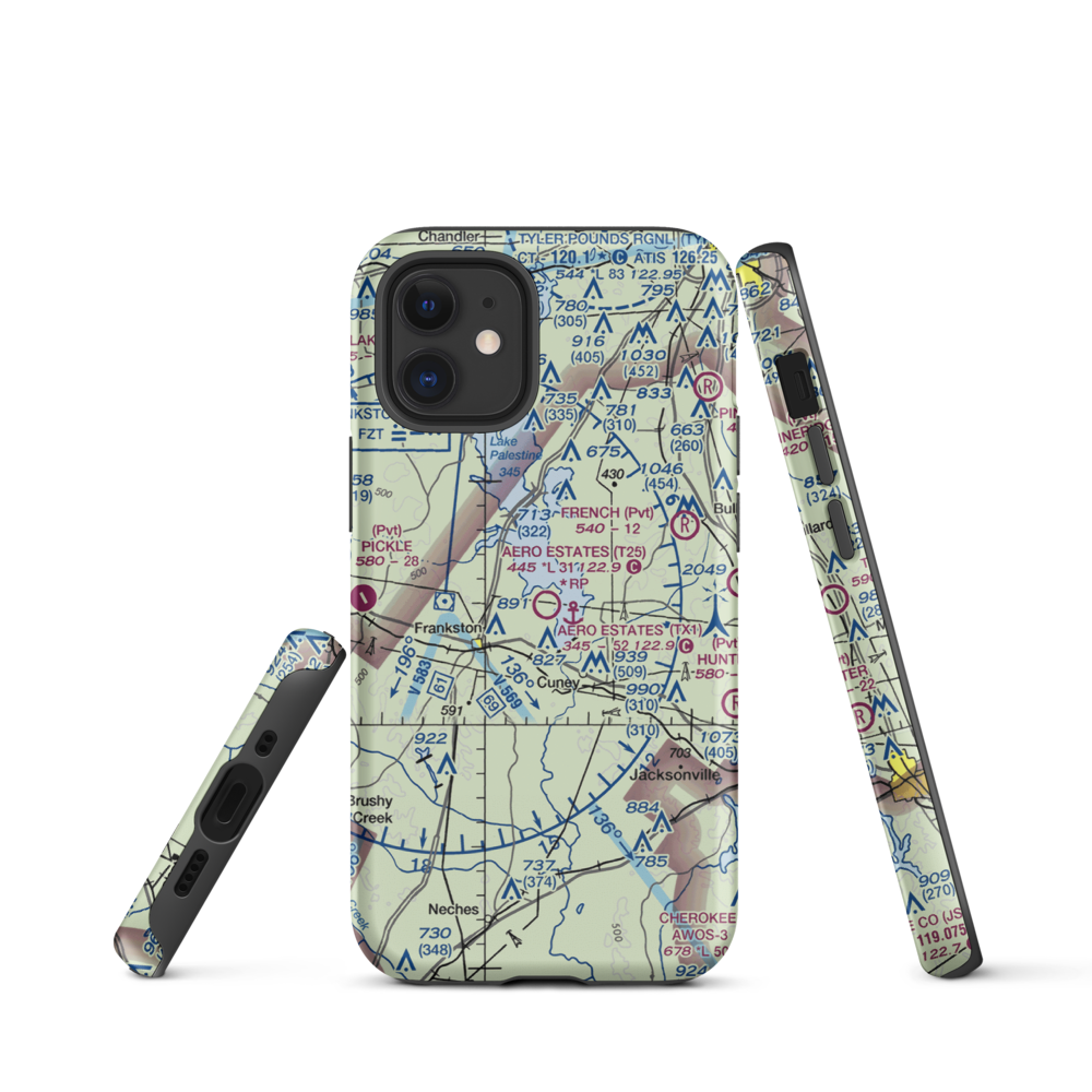 Aero Estates Airport (T25) VFR Sectional  Tough iPhone Case iPhone 12 mini model shown