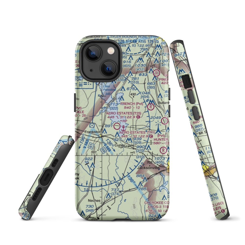 Aero Estates Seaplane Base (TX1) VFR Sectional  Tough iPhone Case iPhone 13 model shown