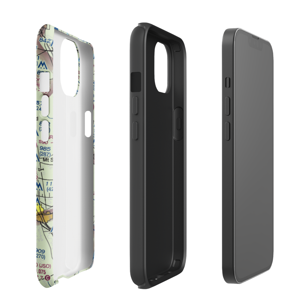 Aero Estates Seaplane Base (TX1) VFR Sectional  Tough iPhone Case iPhone 13 model shown