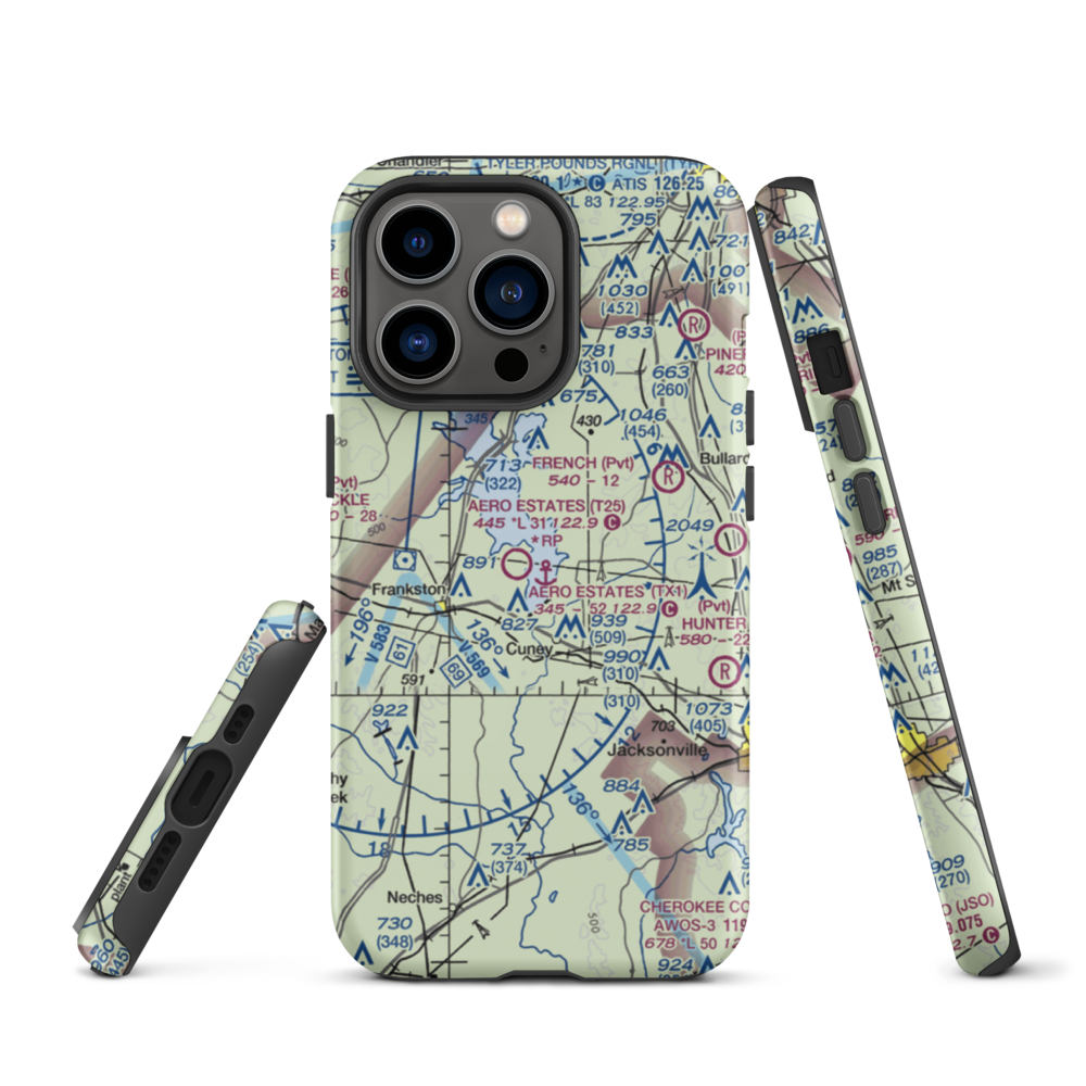 Aero Estates Seaplane Base (TX1) VFR Sectional  Tough iPhone Case iPhone 13 Pro model shown