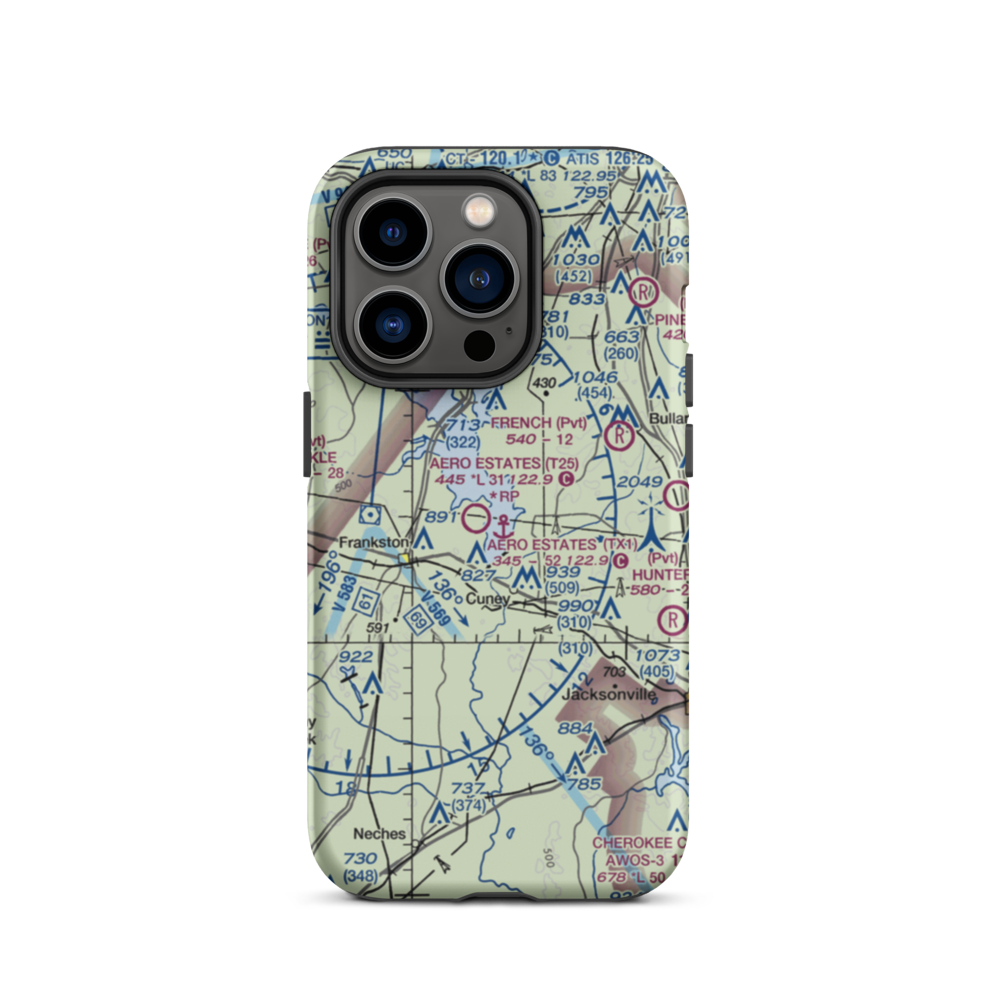 Aero Estates Seaplane Base (TX1) VFR Sectional  Tough iPhone Case iPhone 14 Pro model shown