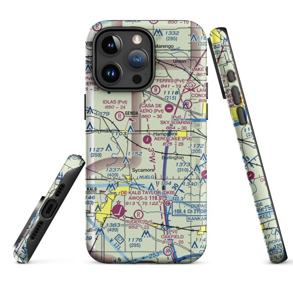 Aero Lake Estates Airport (30IS) VFR Sectional  Tough iPhone Case iPhone 15 Pro Max model shown