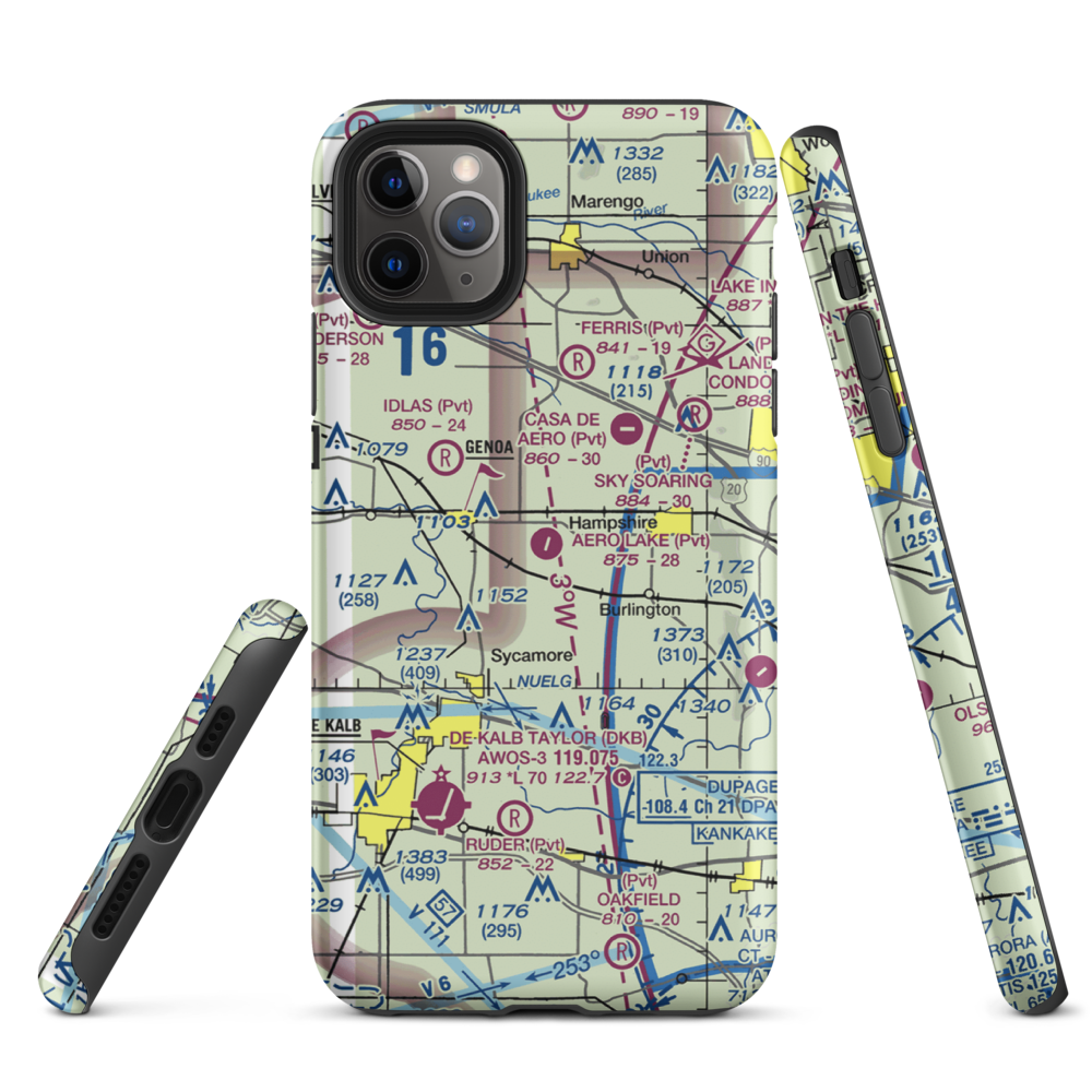 Aero Lake Estates Airport (30IS) VFR Sectional  Tough iPhone Case iPhone 11 Pro Max model shown