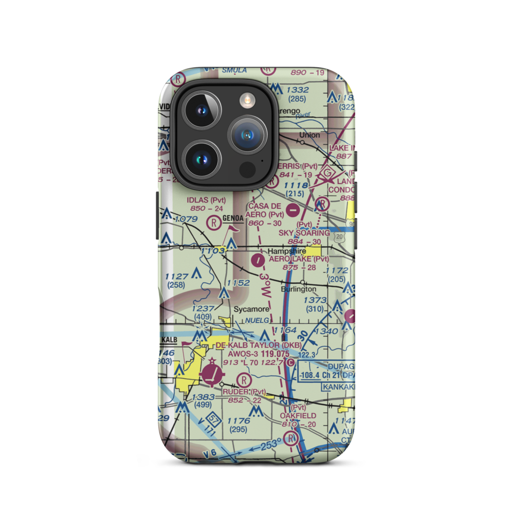 Aero Lake Estates Airport (30IS) VFR Sectional  Tough iPhone Case iPhone 16 Pro model shown