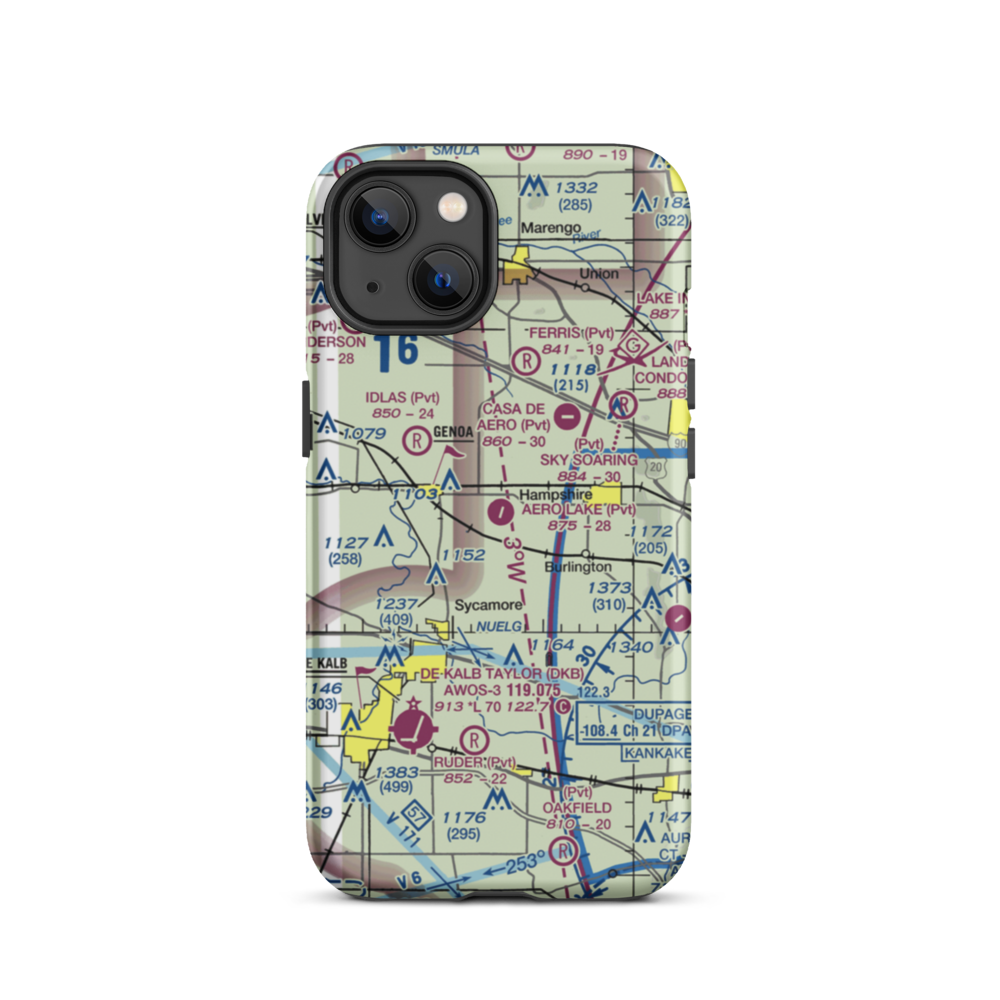 Aero Lake Estates Airport (30IS) VFR Sectional  Tough iPhone Case iPhone 13 model shown