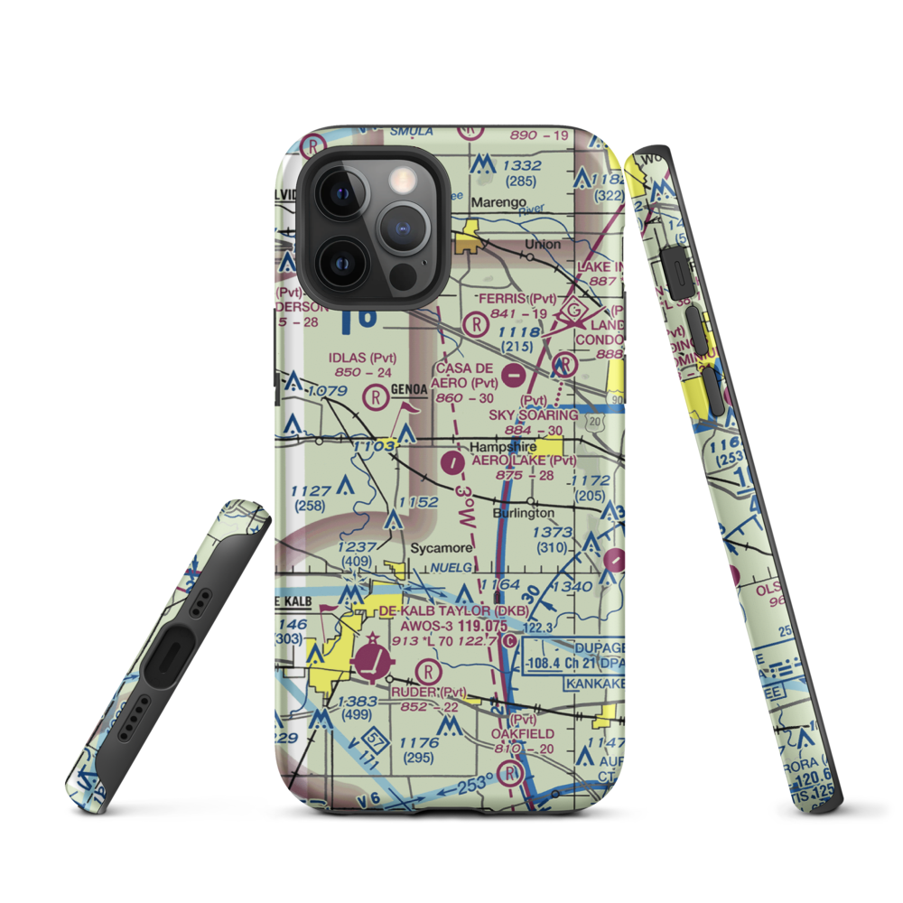 Aero Lake Estates Airport (30IS) VFR Sectional  Tough iPhone Case iPhone 12 Pro model shown