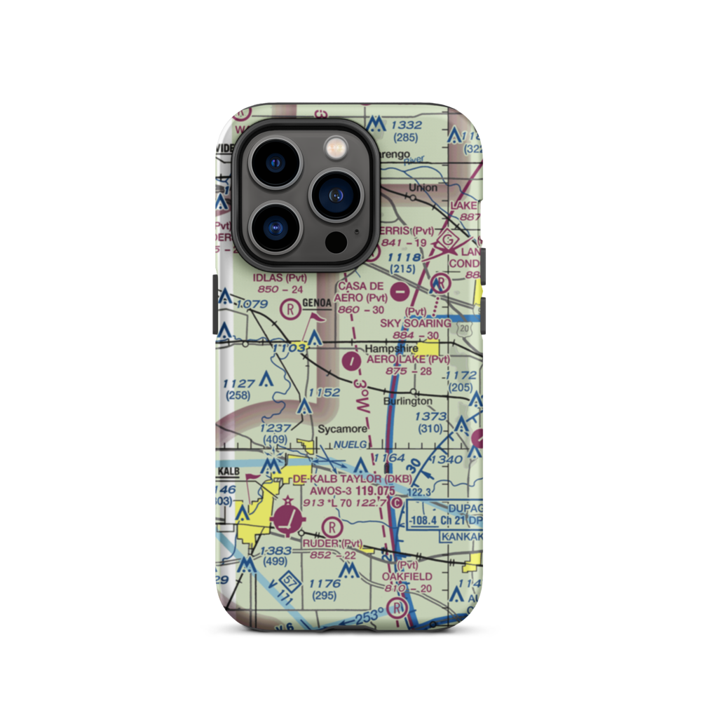 Aero Lake Estates Airport (30IS) VFR Sectional  Tough iPhone Case iPhone 14 Pro model shown