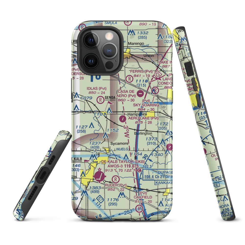 Aero Lake Estates Airport (30IS) VFR Sectional  Tough iPhone Case iPhone 12 Pro Max model shown