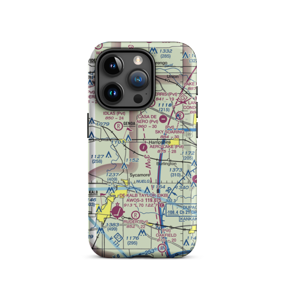 Aero Lake Estates Airport (30IS) VFR Sectional  Tough iPhone Case iPhone 15 Pro model shown