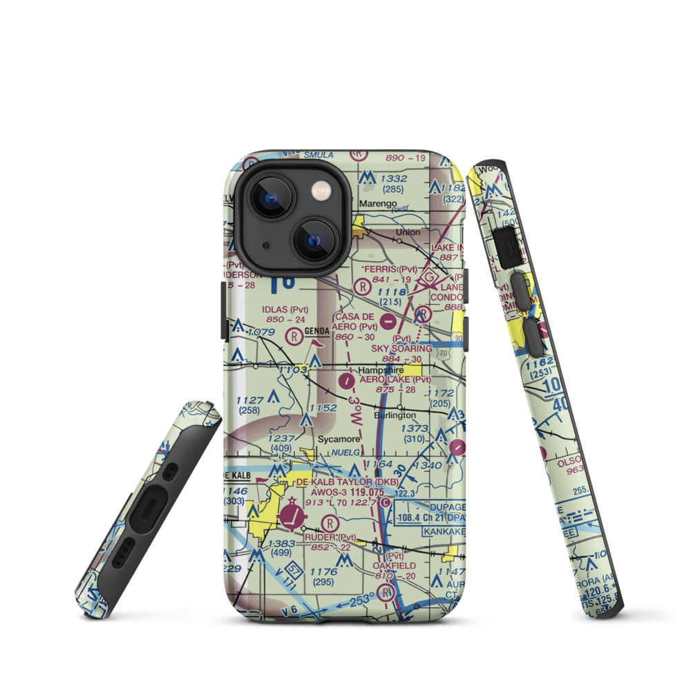 Aero Lake Estates Airport (30IS) VFR Sectional  Tough iPhone Case iPhone 13 mini model shown