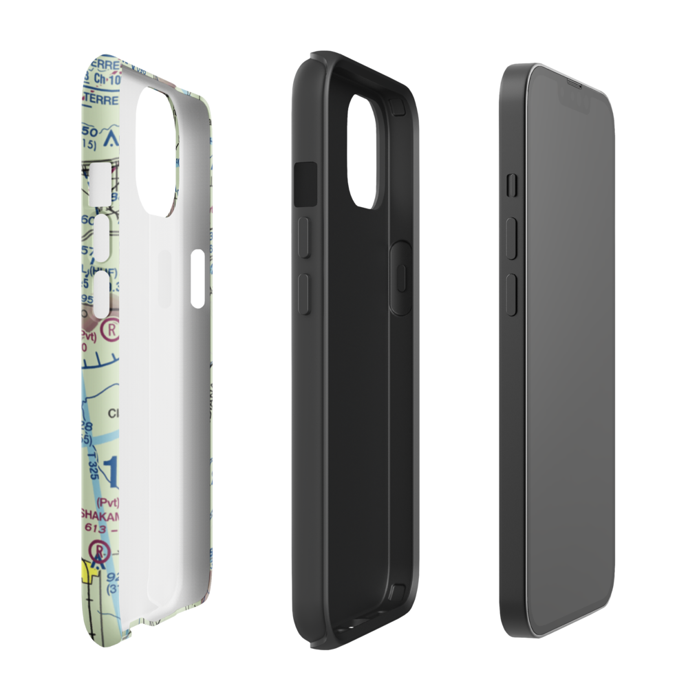 Aero Plaines Airport (5II9) VFR Sectional  Tough iPhone Case iPhone 13 model shown