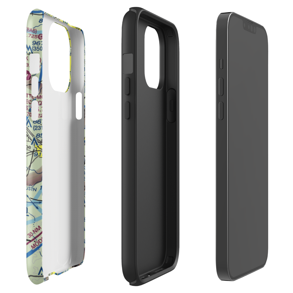 Aero Plantation Airport (NC21) VFR Sectional  Tough iPhone Case iPhone 13 Pro Max model shown