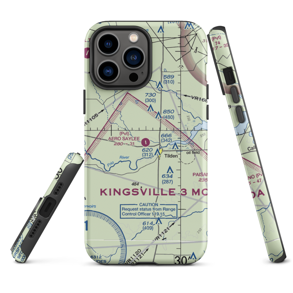 Aero Saylee Airport (43TS) VFR Sectional  Tough iPhone Case iPhone 11 Pro Max model shown