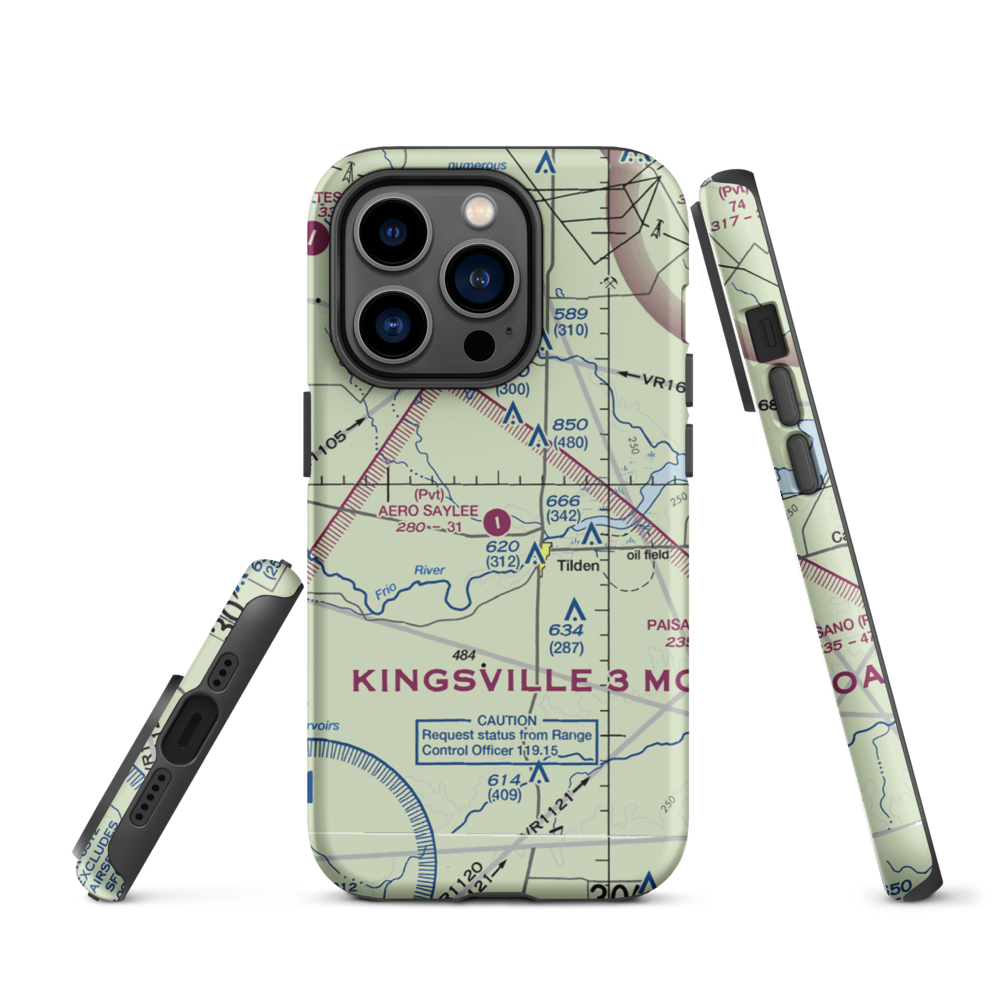 Aero Saylee Airport (43TS) VFR Sectional  Tough iPhone Case iPhone 14 Pro model shown