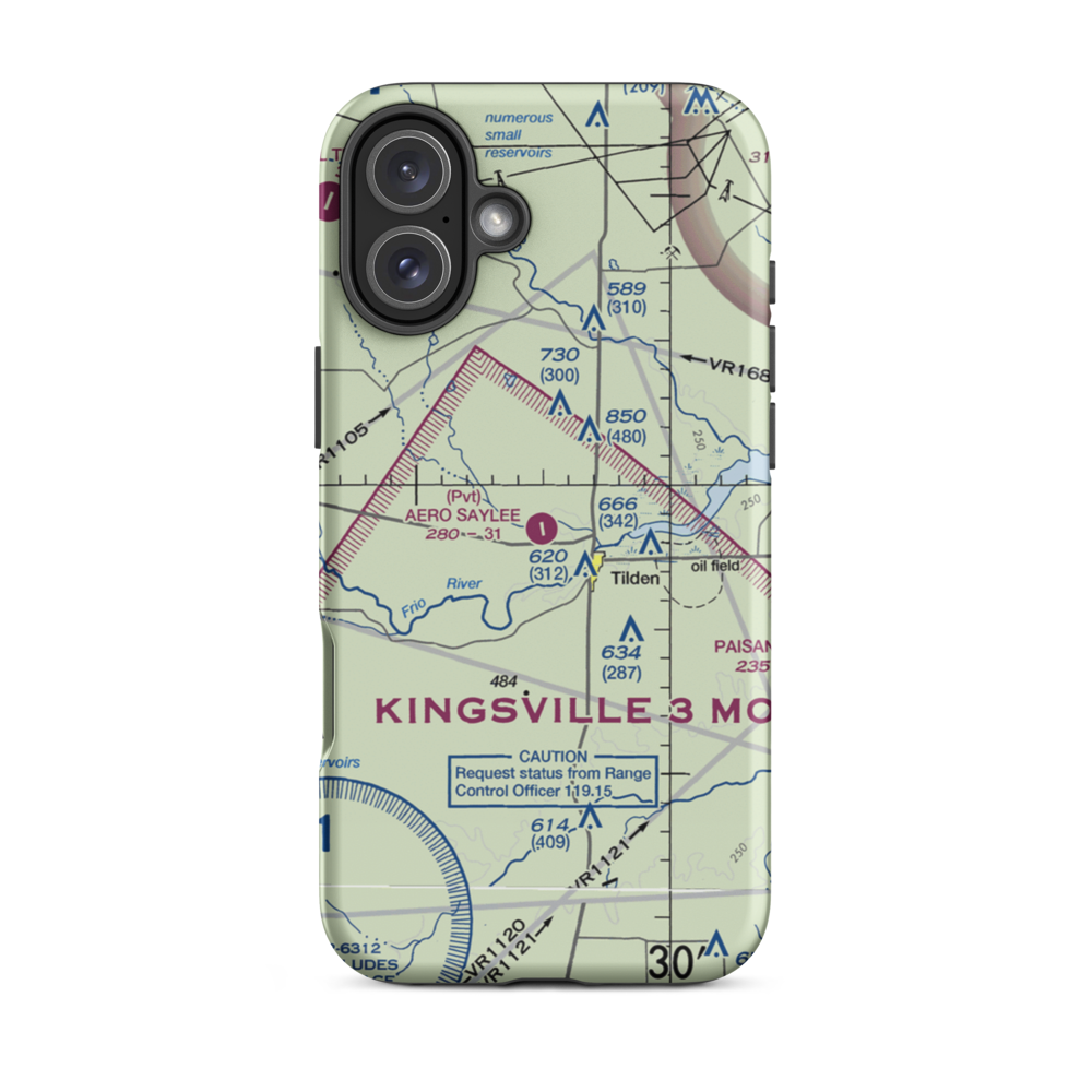 Aero Saylee Airport (43TS) VFR Sectional  Tough iPhone Case iPhone 12 Pro model shown