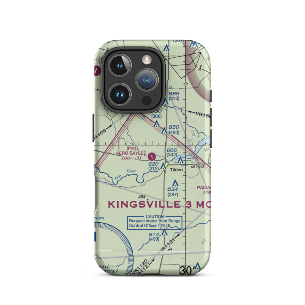 Aero Saylee Airport (43TS) VFR Sectional  Tough iPhone Case iPhone 16 Pro model shown