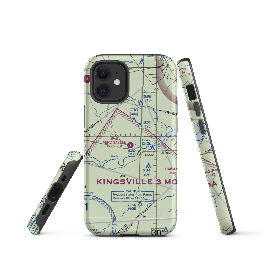 Aero Saylee Airport (43TS) VFR Sectional  Tough iPhone Case iPhone 12 mini model shown