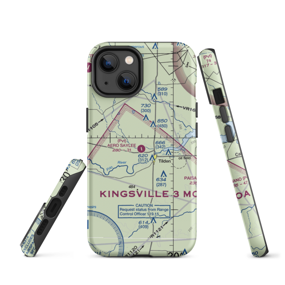Aero Saylee Airport (43TS) VFR Sectional  Tough iPhone Case iPhone 14 model shown