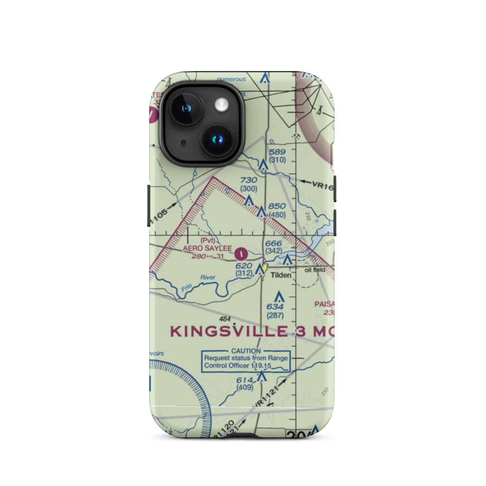 Aero Saylee Airport (43TS) VFR Sectional  Tough iPhone Case iPhone 15 model shown