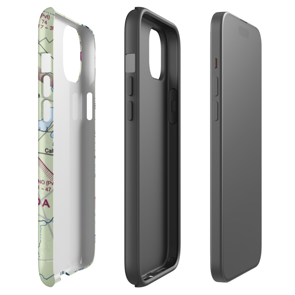 Aero Saylee Airport (43TS) VFR Sectional  Tough iPhone Case iPhone 15 Plus model shown