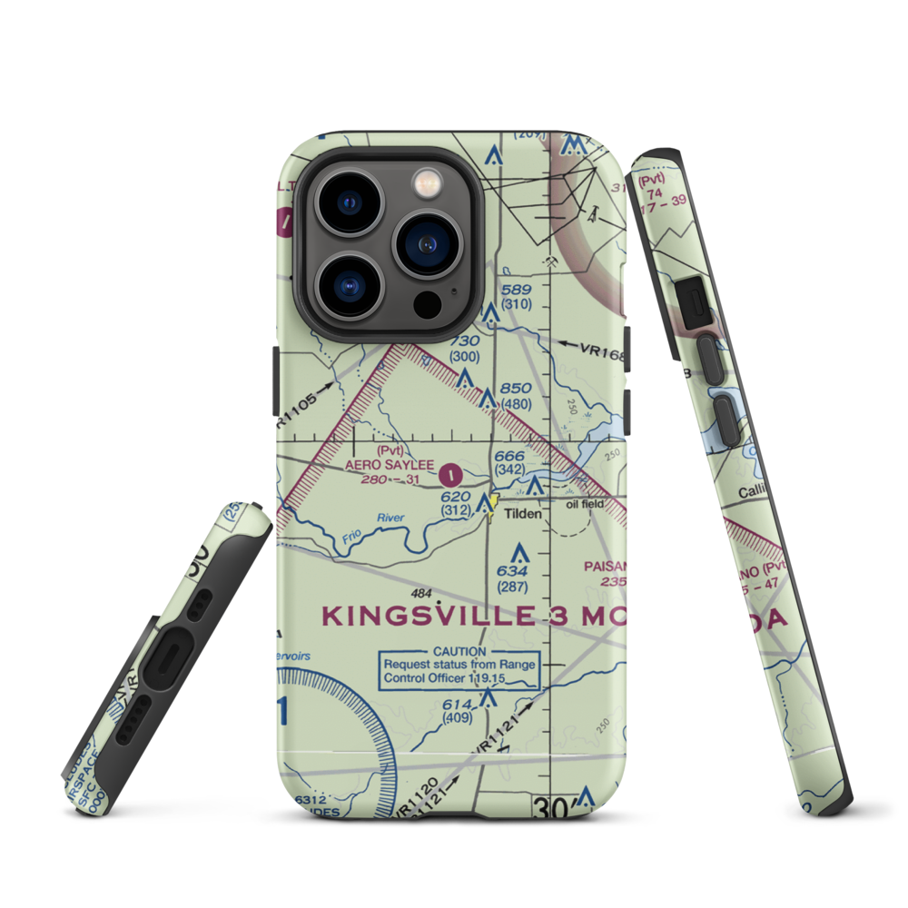 Aero Saylee Airport (43TS) VFR Sectional  Tough iPhone Case iPhone 13 Pro model shown
