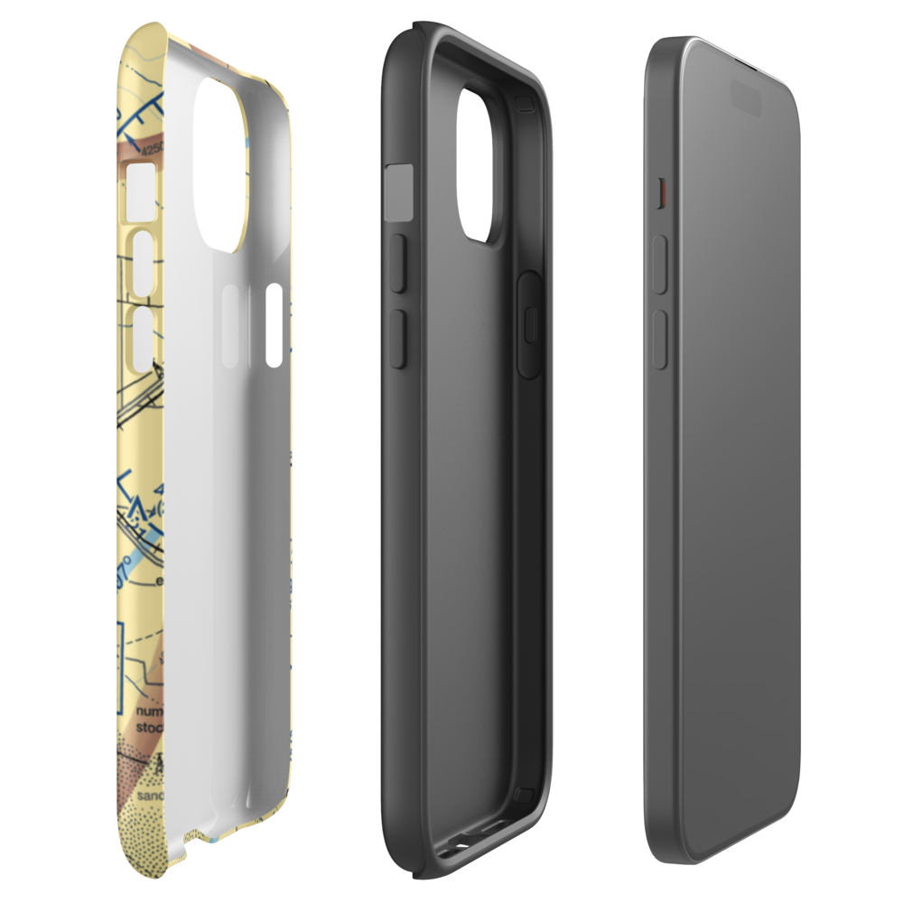 Aero Tech Inc Airport (NM42) VFR Sectional  Tough iPhone Case iPhone 15 Plus model shown