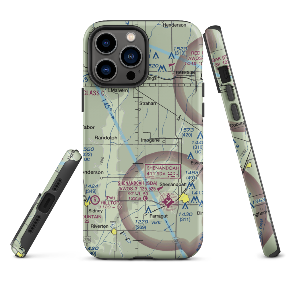 Aero-Lane Airport (1IA6) VFR Sectional  Tough iPhone Case iPhone 13 Pro Max model shown