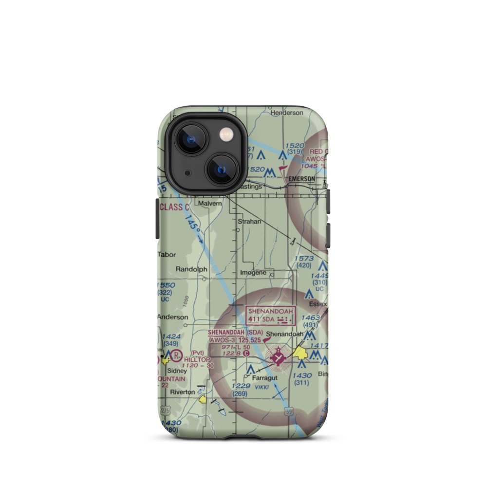 Aero-Lane Airport (1IA6) VFR Sectional  Tough iPhone Case iPhone 13 mini model shown